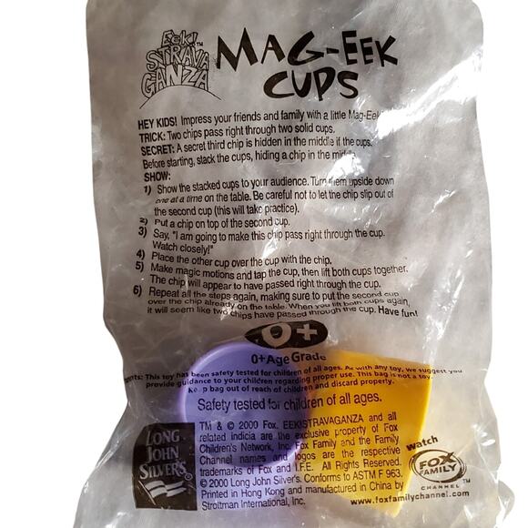 2000 Long John Silvers Mag Eek Cups New in Package - Picture 1 of 2